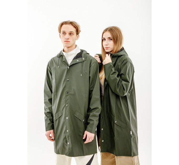 Чоловіча Куртка Rains Long Jacket Зелений 2XS-XS (7d1202-Green 2XS-XS) Чоловіча Куртка Rains Long Jacket Зелений 2XS-XS (7d1202-Green 2XS-XS)