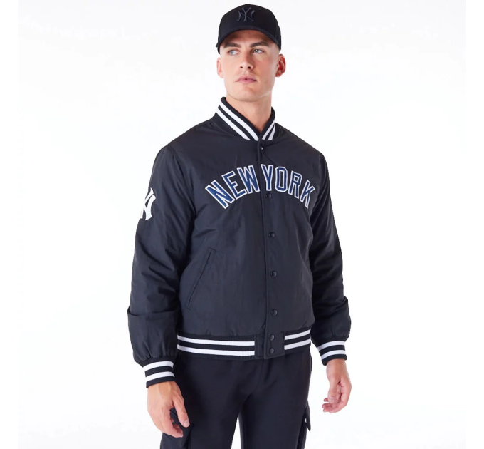 Чоловіча Куртка New Era WORDMARK BOMBER NYY Чорний XL (7d60564762 XL)