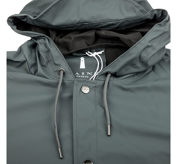 Чоловіча Куртка Rains Short Hooded Coat Сірий S-M (7d1826-Slate S-M)