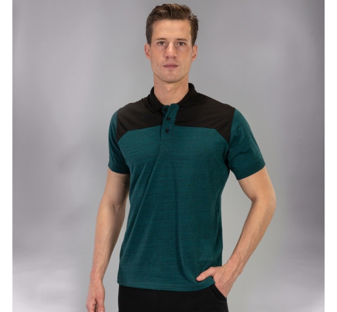 Поло Joma POLO SHIRT WINNER II COTTON GREEN-BLACK S/S зелений,чорний M 101282.425 M