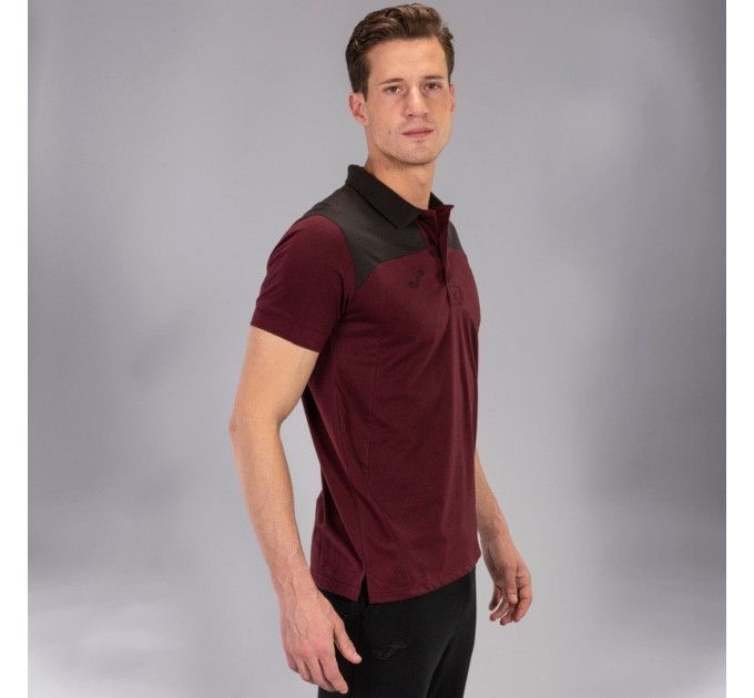 Поло Joma POLO SHIRT WINNER II COTTON BURGUNDY-BLACK S/S бордовий,чорний L 101282.672 L