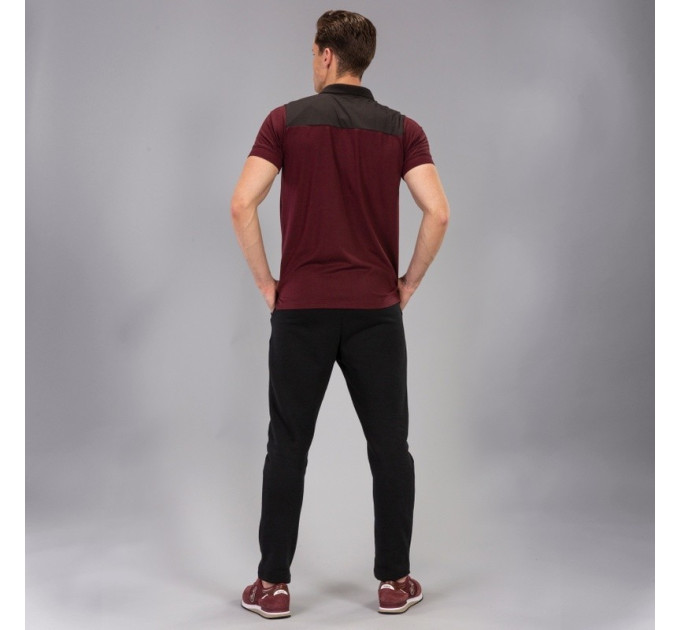 Поло Joma POLO SHIRT WINNER II COTTON BURGUNDY-BLACK S/S бордовий,чорний L 101282.672 L
