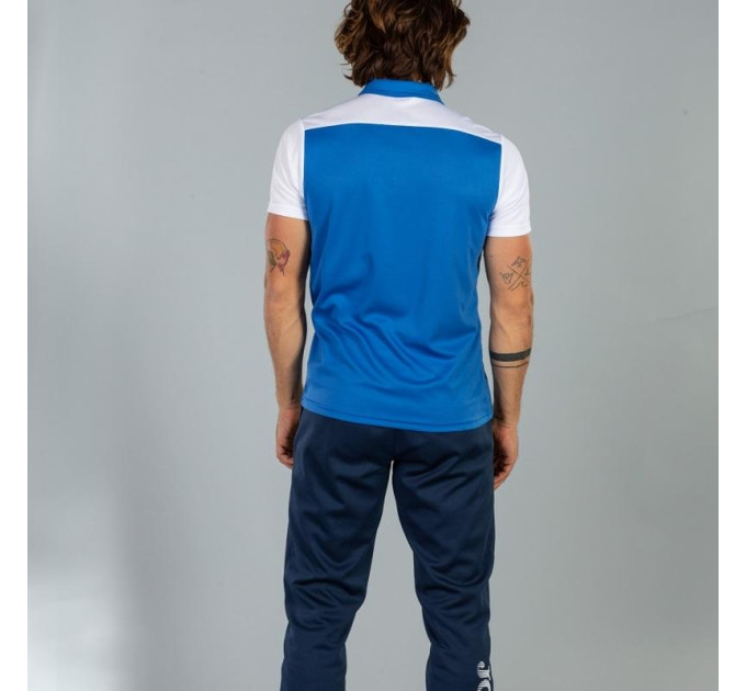 Чоловіче Поло JOMA HOBBY II Синій,Білий 2XL (101371.702 2XL)