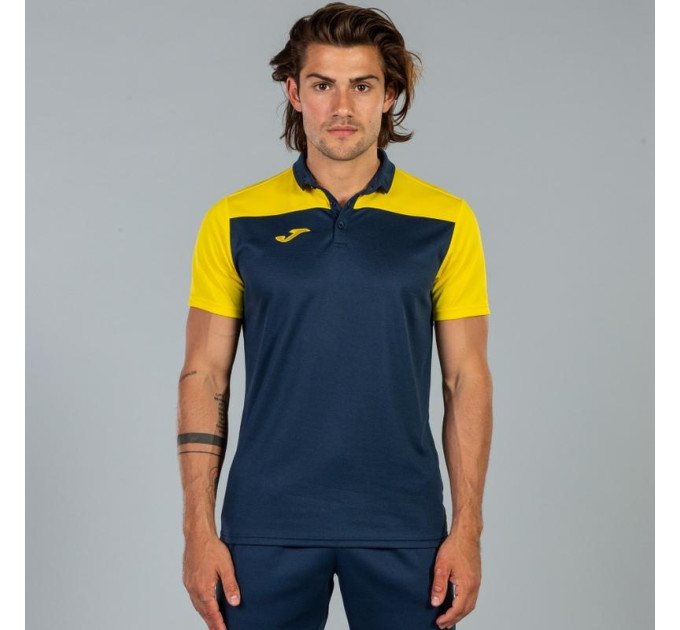 Чоловіче Поло JOMA HOBBY II Синій,Жовтий 2XL (101371.339 2XL)