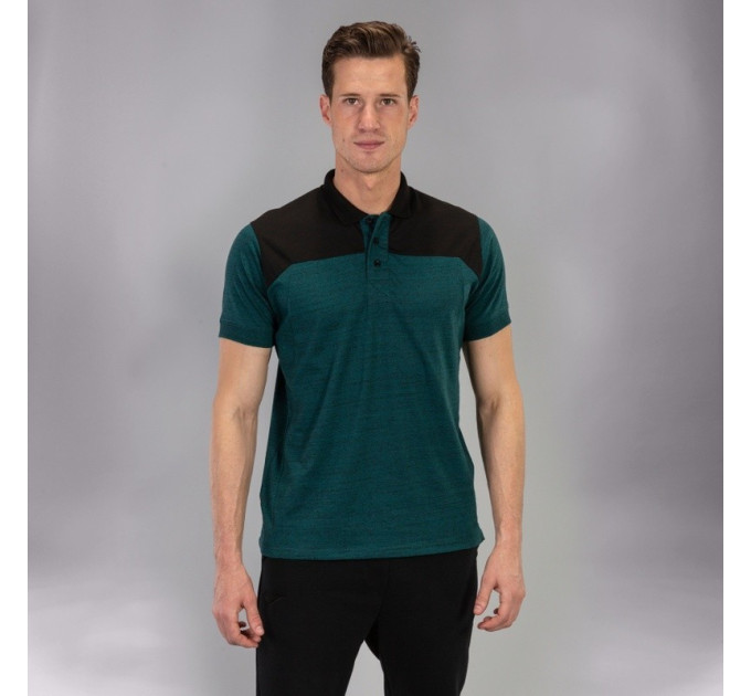 Поло Joma POLO SHIRT WINNER II COTTON GREEN-BLACK S/S зелений,чорний L 101282.425 L