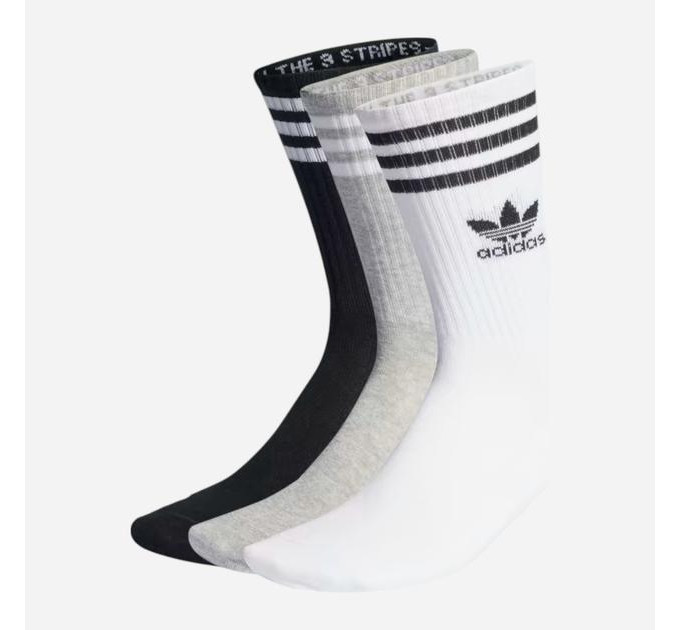 Шкарпетки Adidas CREW SOCK 3STR білий сірий, чорний Уні (46-48) IL5023 46-48