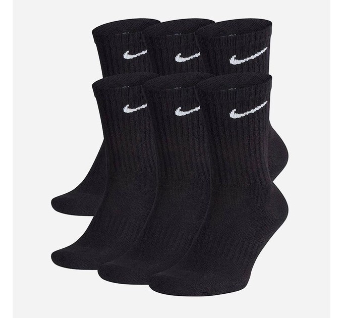 Чоловічі Шкарпетки Nike U NK EVERYDAY CUSH CREW 6PR-BD чорний Уні 42-46 SX7666-010 42-46