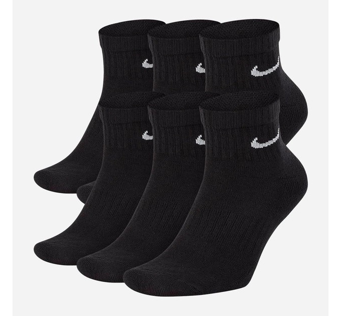 Чоловічі Шкарпетки Nike U NK EVERYDAY CUSH ANKLE 6PR-BD чорний Уні 46-50 SX7669-010 46-50