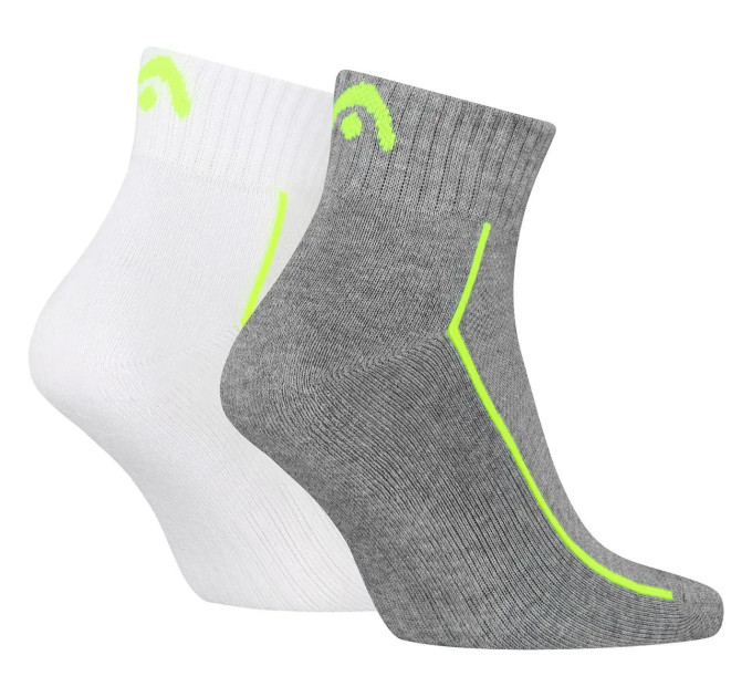 Чоловічі Шкарпетки Head ALL SPORTS PERFORMANCE QUARTER 2P сірий, білий Чол 39-42 701229022-004 39-42