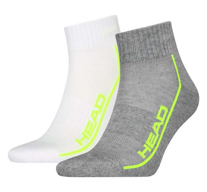 Чоловічі Шкарпетки Head ALL SPORTS PERFORMANCE QUARTER 2P сірий, білий Чол 39-42 701229022-004 39-42