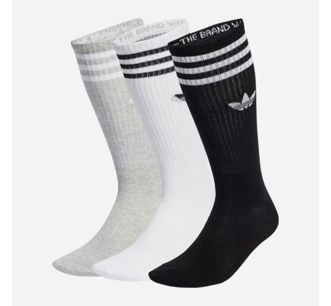 Шкарпетки Adidas HIGH CREW SOCK білий, сірий, чорний Уні M (40-42) IU2653 40-42