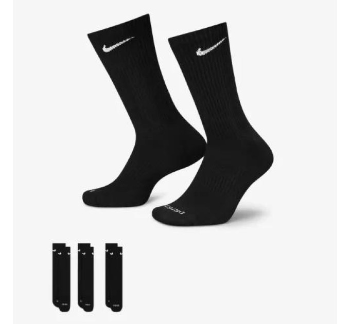 Чоловічі Шкарпетки Nike U NK EVRY PLUS CUSH CREW 3PR Чорний 42-46 (7dSX6888-010 42-46) Чоловічі Шкарпетки Nike U NK EVRY PLUS CUSH CREW 3PR Чорний 42-46 (7dSX6888-010 42-46)