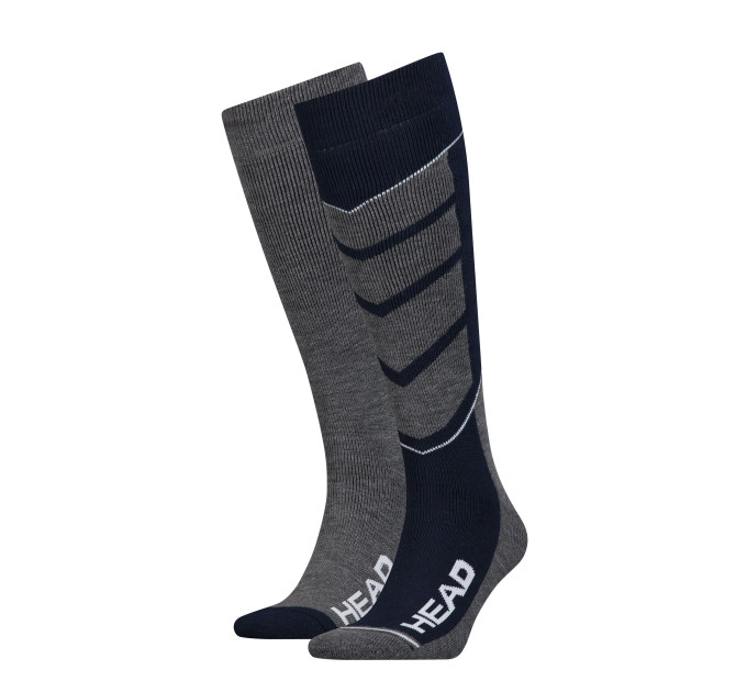 Шкарпетки Head Unisex Ski V-Shape Kneehigh 2-pack 35-38 gray/blue 791004001-277