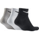 Шкарпетки Nike Value Cush Ankle 3-pack 34-38 black/gray/white SX4926-901