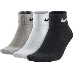 Шкарпетки Nike Value Cush Ankle 3-pack 34-38 black/gray/white SX4926-901