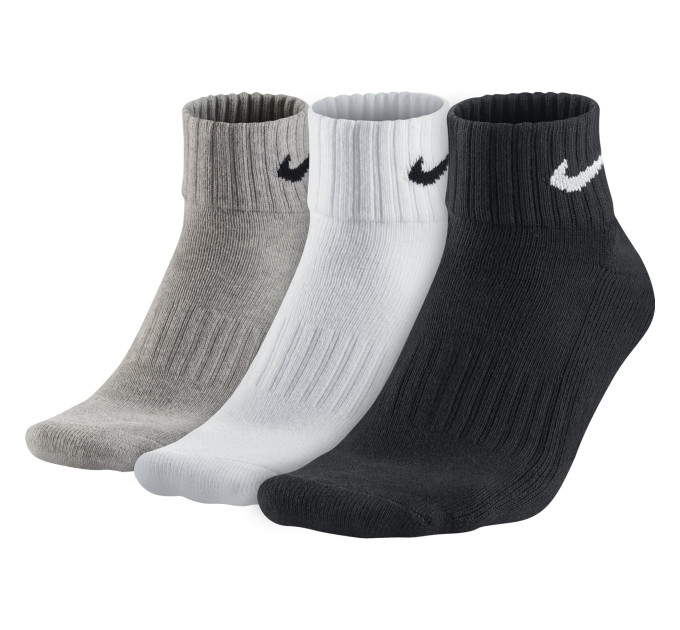 Шкарпетки Nike Value Cush Ankle 3-pack 34-38 black/gray/white SX4926-901 Шкарпетки Nike Value Cush Ankle 3-pack 34-38 black/gray/white SX4926-901