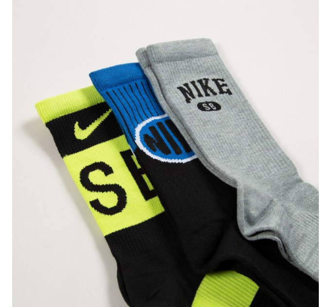 Шкарпетки Nike SB Everyday Max Lightweight 3-pack 34-38 multicolor CU6478-902
