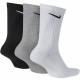 Шкарпетки Nike Everyday Cush Crew 3-pack 46-50 black/gray/white SX7664-964