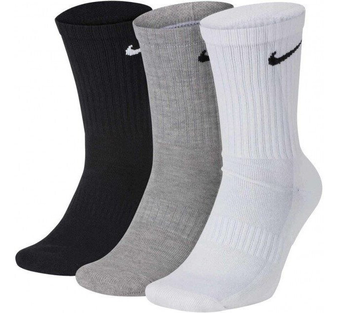 Шкарпетки Nike Everyday Lightweight Crew 3-pack 46-50 black/gray/white SX7676-901 Шкарпетки Nike Everyday Lightweight Crew 3-pack 46-50 black/gray/white SX7676-901
