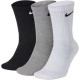 Шкарпетки Nike Everyday Lightweight Crew 3-pack 46-50 black/gray/white SX7676-901