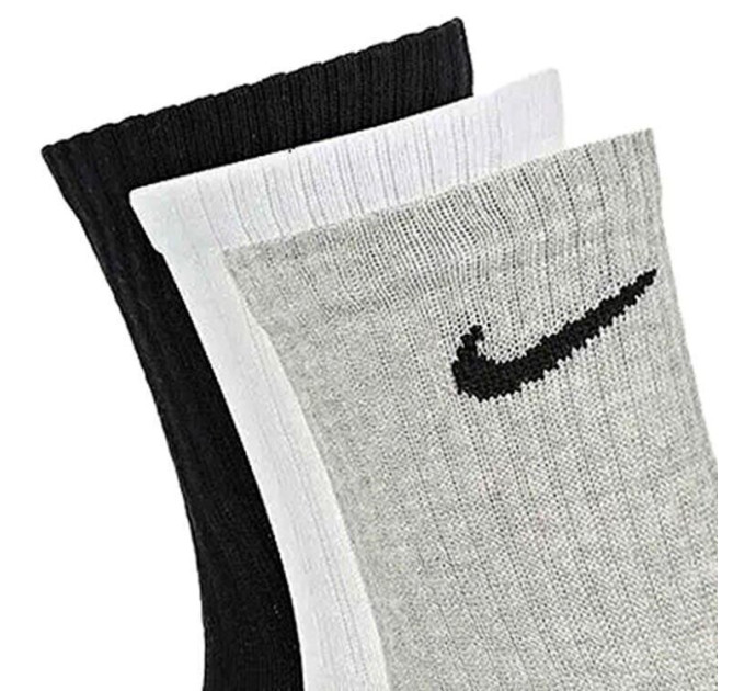 Шкарпетки Nike Everyday Lightweight Crew 3-pack 46-50 black/gray/white SX7676-901