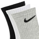 Шкарпетки Nike Everyday Lightweight Crew 3-pack 46-50 black/gray/white SX7676-901