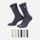Чоловічі Шкарпетки Nike U NK ED PLS CSH CRW 6PR Сірий, Бежевий, Блакитний 46-50 (SX6897-901 46-50)