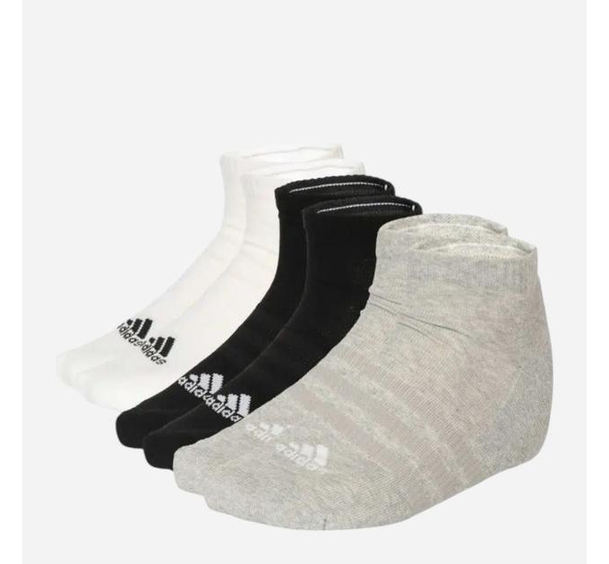 Шкарпетки Adidas C SPW LOW 6P білий, сірий, чорний Уні M (40-42) IC1340 40-42