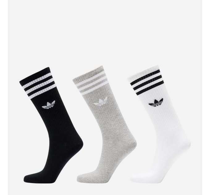 Шкарпетки Adidas HIGH CREW SOCK білий, сірий, чорний Уні S (37-39) IU2653 37-39