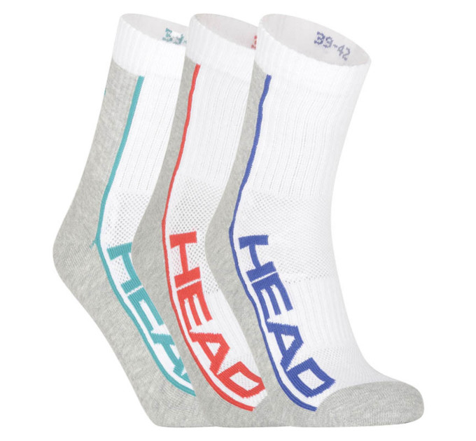 Шкарпетки Head PERFORMANCE SHORT CREW Білий; Сірий; Мультиколор 35-38 (791010001-003)