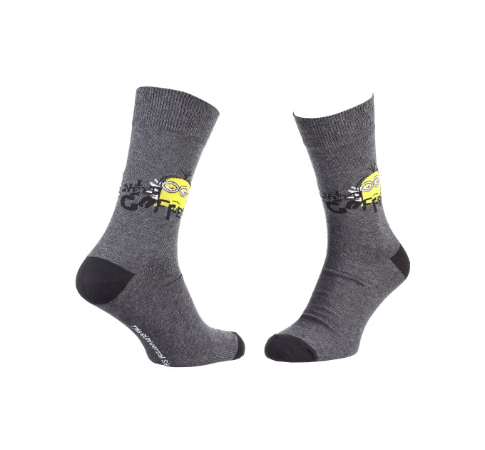 Шкарпетки Minions Minion Need Coffee 1-pack 39-42 light gray 93153667-7