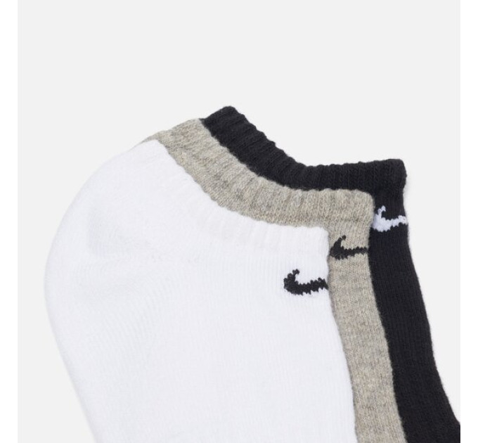 Шкарпетки Nike Everyday Cushioned 3-pack 34-38 black/white/gray SX7673-901