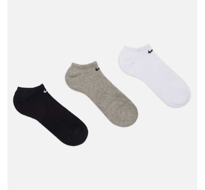 Шкарпетки Nike Everyday Cushioned 3-pack 34-38 black/white/gray SX7673-901