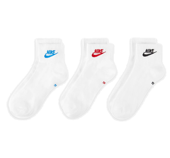 Шкарпетки Nike Nsw Everyday Essential An 3-pack 46-50 white/multicolor DX5074-911 Шкарпетки Nike Nsw Everyday Essential An 3-pack 46-50 white/multicolor DX5074-911