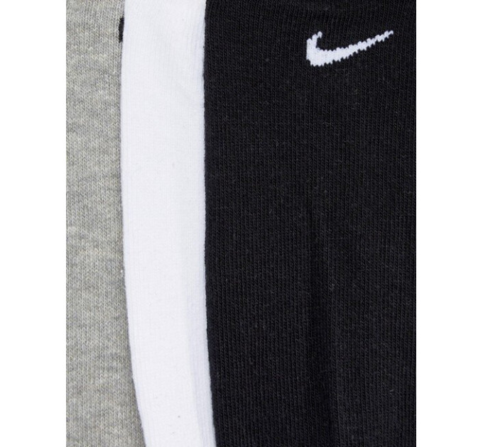 Шкарпетки Nike Volue No Show 3-pack 34-38 black/gray/white SX2554-901