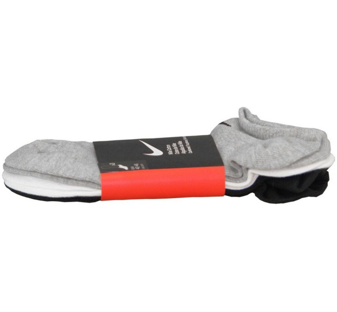 Шкарпетки Nike Volue No Show 3-pack 34-38 black/gray/white SX2554-901