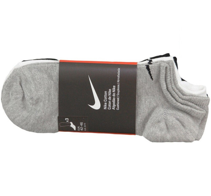 Шкарпетки Nike Volue No Show 3-pack 34-38 black/gray/white SX2554-901