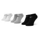 Шкарпетки Nike Volue No Show 3-pack 34-38 black/gray/white SX2554-901