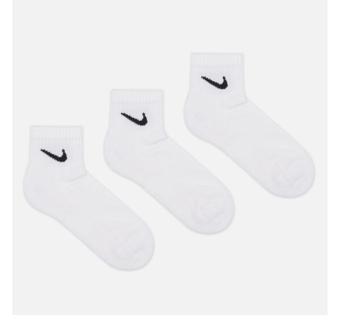 Шкарпетки Nike Everyday Cushion Ankle 3-pack 42-46 white SX7667-100