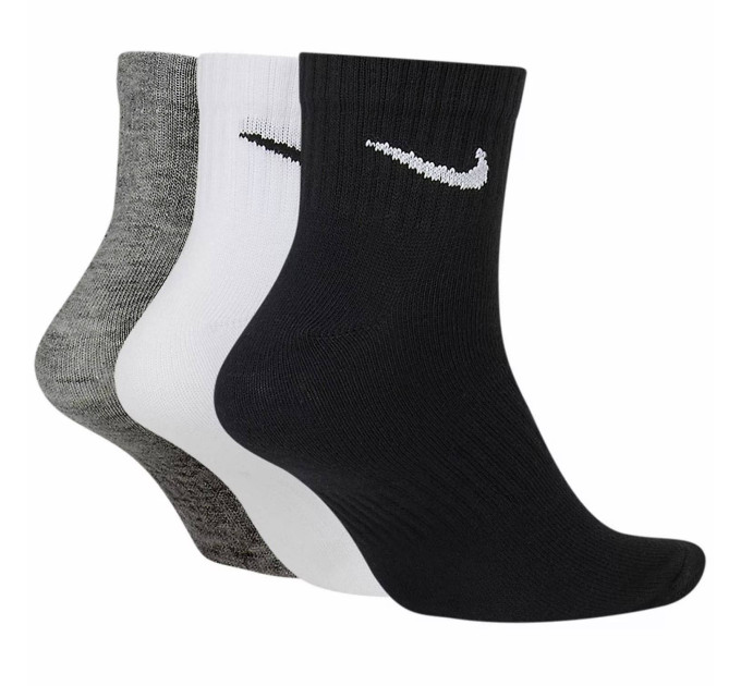 Шкарпетки Nike Everyday Ltwt Ankle 3-pack 46-50 black/gray/white SX7677-964