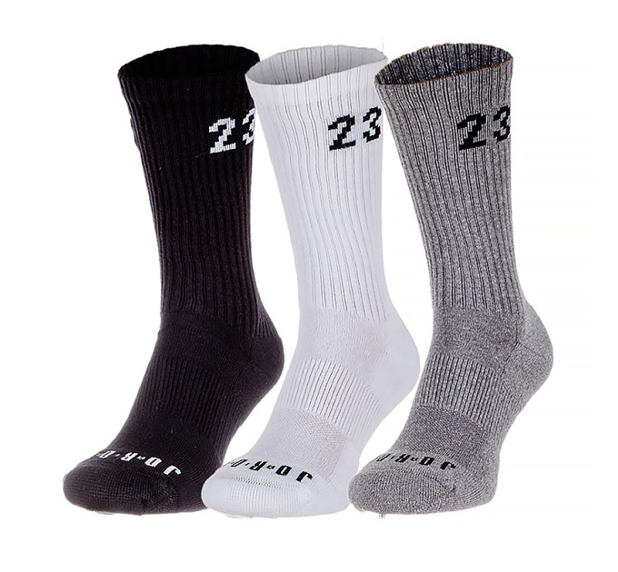 Чоловічі Шкарпетки JORDAN U J ESSENTIAL CREW 3PR - 144 Різнокольоровий 38-42 (7dDA5718-911 38-42)