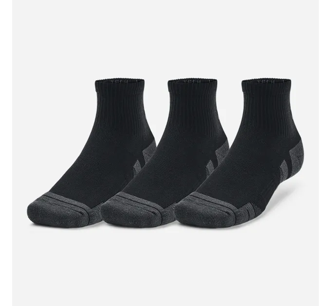 Шкарпетки UA Performance Tech 3pk Qtr Чорний Уні XL (1379510-001 XL)