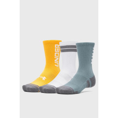 Чоловічі Шкарпетки UA Perf Tech Nov 3pk Crew бірюзовий, білий, помаранчевий Унісекс LG 1379515-587 LG