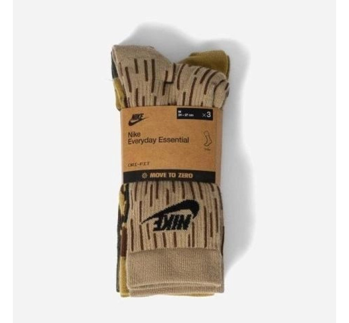Чоловічі Шкарпетки Nike U NK EVERYDAY ESSENTIAL CREW хакі Уні 38-42 DH3414-903 38-42