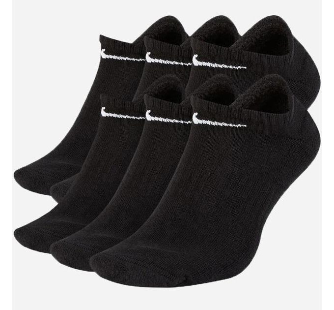 Чоловічі Шкарпетки Nike U NK EVERYDAY LTWT NS 6PR 132 Чорний 46-50 (SX7679-010 46-50)