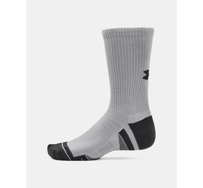 Шкарпетки UA Performance Tech 3pk Crew Сірий Уні XL (1379512-011 XL)