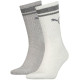 Шкарпетки Puma Unisex Crew Regular Stripe 2-pack 43-46 white/gray 261058001-002