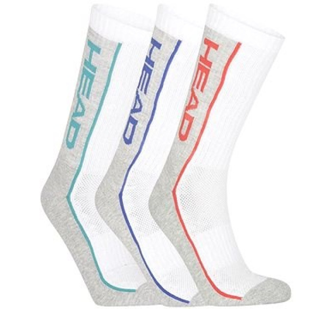 Шкарпетки Head PERFORMANCE CREW 3P UNISEX Мультиколор; Білий; Сірий 35-38 (791011001-003)