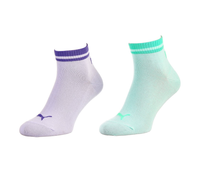 Шкарпетки Puma Heritage Quarter 2-pack 39-42 light green/light purple 281012001-004