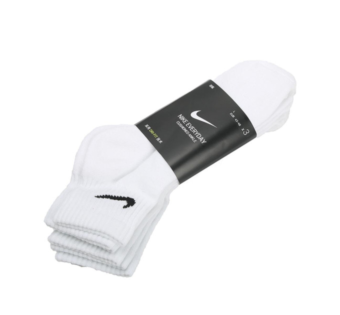 Шкарпетки Nike Everyday Cushion Ankle 3-pack 46-50 white SX7667-100